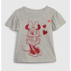 Tricou din bumbac organic cu imprimeu cu Minnie Mouse-FETE-IMBRACAMINTE/Tricouri si maiouri