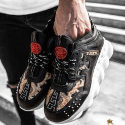 Adidasi Sport de barbati cu talpa inalta ultra light negri – AD77 3