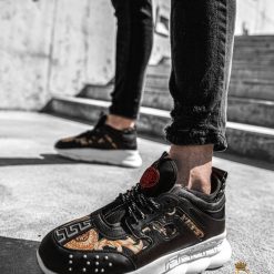 Adidasi Sport de barbati cu talpa inalta ultra light negri – AD77 5