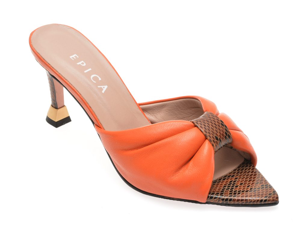 Papuci casual EPICA portocalii