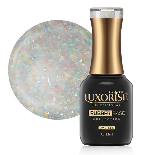 Rubber Base LUXORISE Sparkling Collection - Funfetti Rain 15ml-Rubber Base > Rubber Base LUXORISE 15ml