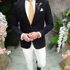 Sacou de barbati Slim Fit Negru SC824 3