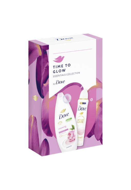 Set cadou : Gel de dus Dove Renewing 250ml + deodorant Dove Calming Blossom 150ml-FEMEI-