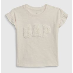 Tricou din bumbac cu logo-FETE-IMBRACAMINTE/Tricouri si maiouri