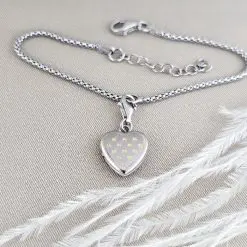 Bratara cu Medalion inima cu poze in interior - Silver&Gold Velvet - Lant bratara model snake - Argint 925 Rodiat-Toate >> Argint 925 >> Lantisoare Argint >> Noutati