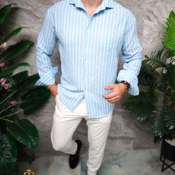 bleu cu dungi albe- CR169-Camasi