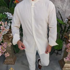 galben deschis cu dungi albe - CR161-Camasi