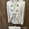 Costum alb ivoire ceremonie copii set 4 piese - K5187-4-Costume Copii