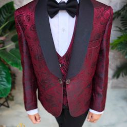 Costum bordeaux ceremonie copii set 4 piese K5272 6 5