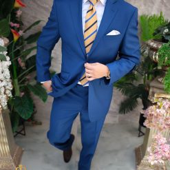 Costum de barbati bleumarin Regular Fit Sacou si Pantalon C4848 2