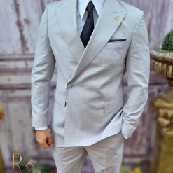 Costum elegant de barbati gri Sacou si Pantalon C3735 3