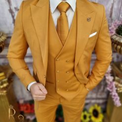 Costum maro cu butoni aurii Sacou Vesta si Pantalon C3417 3