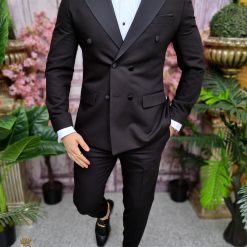 Costum negru Ceremonie Sacou si Pantalon C4056 2