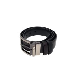 Curea din piele neagra/maro two side cu catarama metalica - CP53-Accesorii