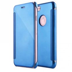 Husa de protectie Mirror PU leather pentru Apple iPhone 8 / iPhone 7 - Dark Blue-FEMEI-