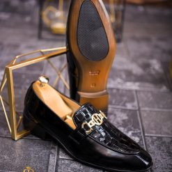 Mocasini barbatesti piele lacuita din piele naturala One Cut P1819 5