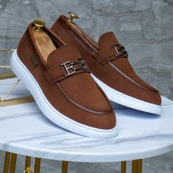 Mocasini de barbati casual maro talpa inalta ultra usoara – AD607 7