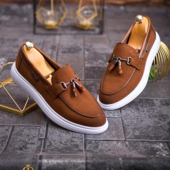 Mocasini de barbati casual maro talpa inalta ultra usoara – AD609 4