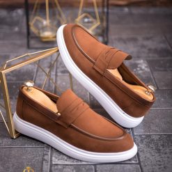 Mocasini de barbati casual maro talpa inalta ultra usoara – AD612 4