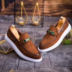 Mocasini de barbati casual maro talpa inalta ultra usoara – AD615 4
