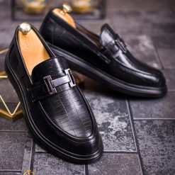 Mocasini de barbati casual negri talpa inalta ultra usoara – AD605 3