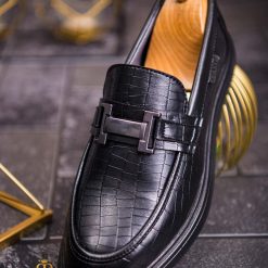 Mocasini de barbati casual negri talpa inalta ultra usoara – AD605 4