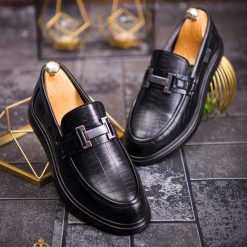 Mocasini de barbati casual negri talpa inalta ultra usoara – AD605 6