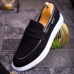 Mocasini de barbati casual negri talpa inalta ultra usoara – AD606 3