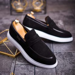 Mocasini de barbati casual negri talpa inalta ultra usoara – AD606 5