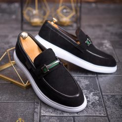 Mocasini de barbati casual negru talpa inalta ultra usoara – AD608 3