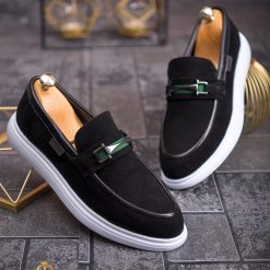 Mocasini de barbati casual negru talpa inalta ultra usoara – AD608 4
