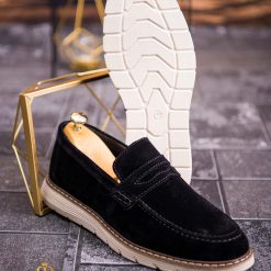 Mocasini de barbati casual negru talpa inalta ultra usoara – AD622 3