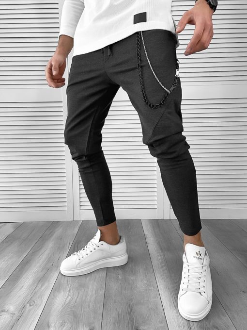 Pantaloni barbati casual gri inchis 10053 P18-3.2-Pantaloni > Pantaloni casual