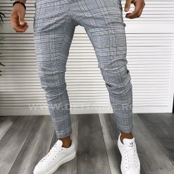 Pantaloni barbati casual in carouri B8004 63-4 E~-Pantaloni > Pantaloni casual