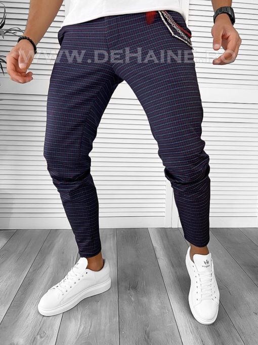 Pantaloni barbati casual regular fit bleumarin B7938 66-2 E ~-Pantaloni > Pantaloni casual