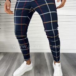 Pantaloni barbati casual regular fit bleumarin B7994 E 66-2 ~-Pantaloni > Pantaloni casual