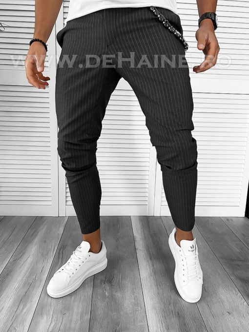 Pantaloni barbati casual regular fit gri inchis B7879 P18-4.3-Pantaloni > Pantaloni casual