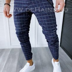 Pantaloni barbati casual regular fit in carouri B1747 59-3 E~-Pantaloni > Pantaloni casual