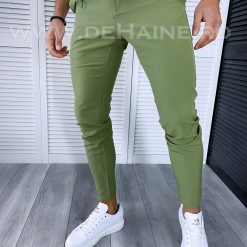 Pantaloni barbati casual regular fit verde B1734 I17-3-Pantaloni > Pantaloni casual