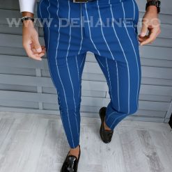 Pantaloni barbati eleganti albastri B1874 27-5 E~-Pantaloni > Pantaloni eleganti
