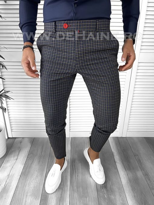 Pantaloni barbati eleganti carouri B9084 P18-3.2 / 15-2 E~-Pantaloni > Pantaloni eleganti