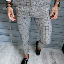 Pantaloni barbati eleganti in carouri B1740 E 60-5 ~-Pantaloni > Pantaloni eleganti