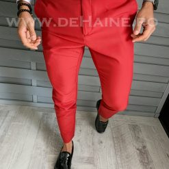 Pantaloni barbati eleganti rosii B1734 E 8-5 ~-Pantaloni > Pantaloni eleganti