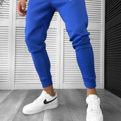 Pantaloni de trening albastri 12616-Pantaloni > Pantaloni de trening