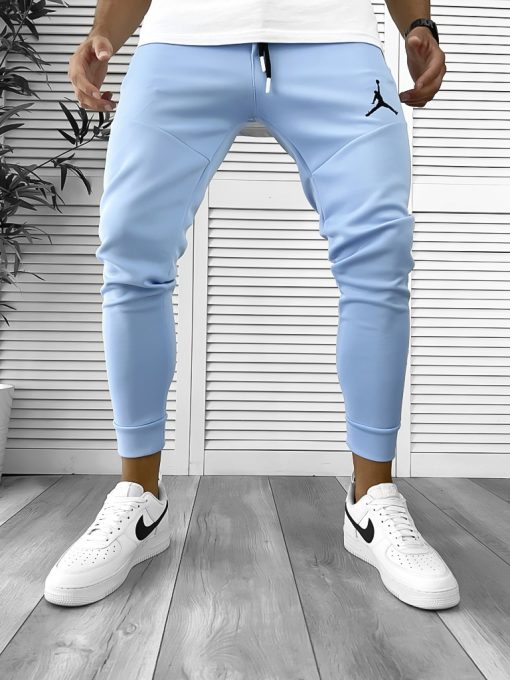 Pantaloni de trening bleu conici 12361 N1-4.1-Pantaloni > Pantaloni de trening