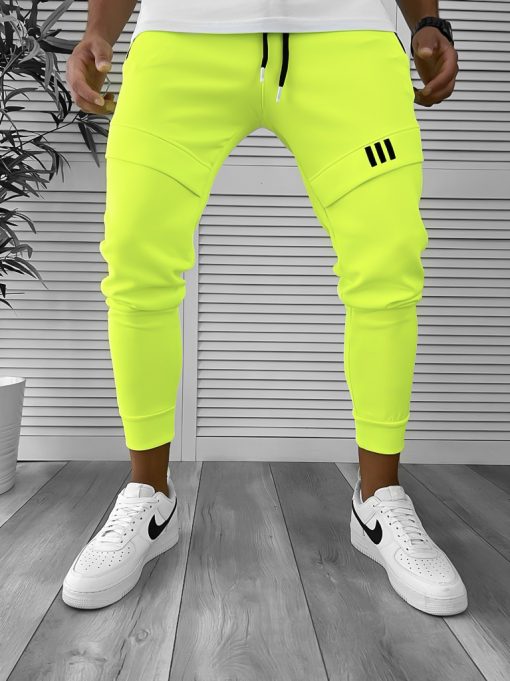 Pantaloni de trening neon conici 12259 P20-3.3-Pantaloni > Pantaloni de trening