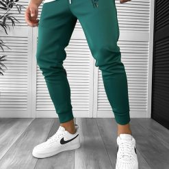 Pantaloni de trening verzi 12616-Pantaloni > Pantaloni de trening