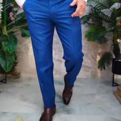 Pantaloni eleganti Albastru Regular Fit– PN818 3