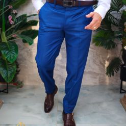 Pantaloni eleganti Albastru Regular Fit– PN818 4