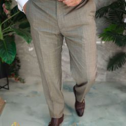 Pantaloni eleganti Bej Regular Fit PN827 3
